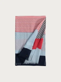 Baumwollschal mit Colour Blocking Design