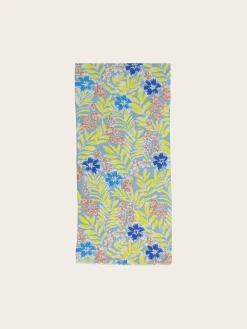 Baumwollschal mit tropischem Blumen-Print