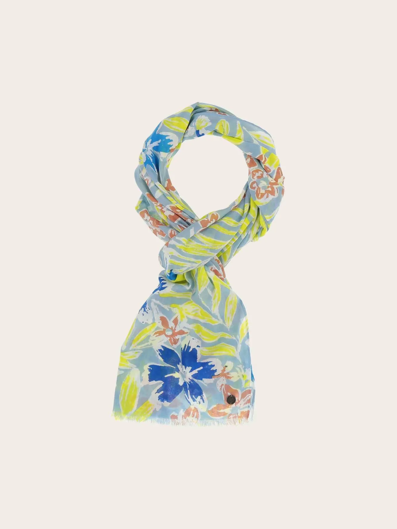 Baumwollschal mit tropischem Blumen-Print