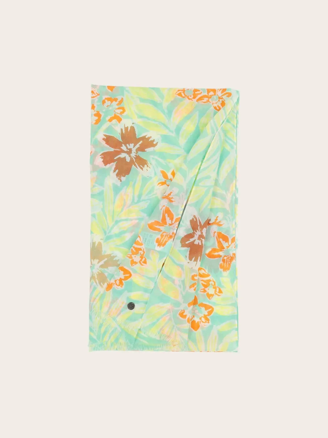 Baumwollschal mit tropischem Blumen-Print