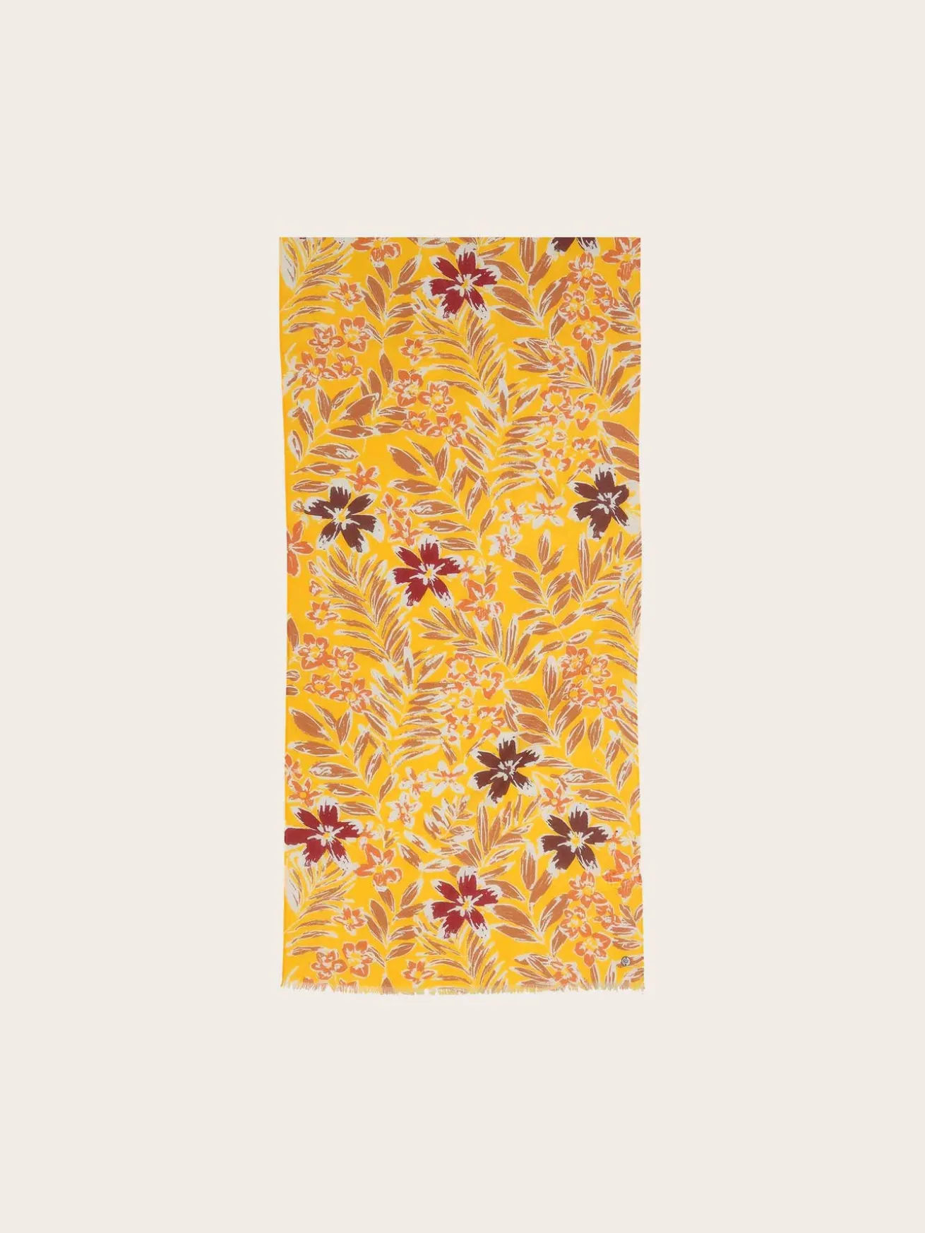 Baumwollschal mit tropischem Blumen-Print