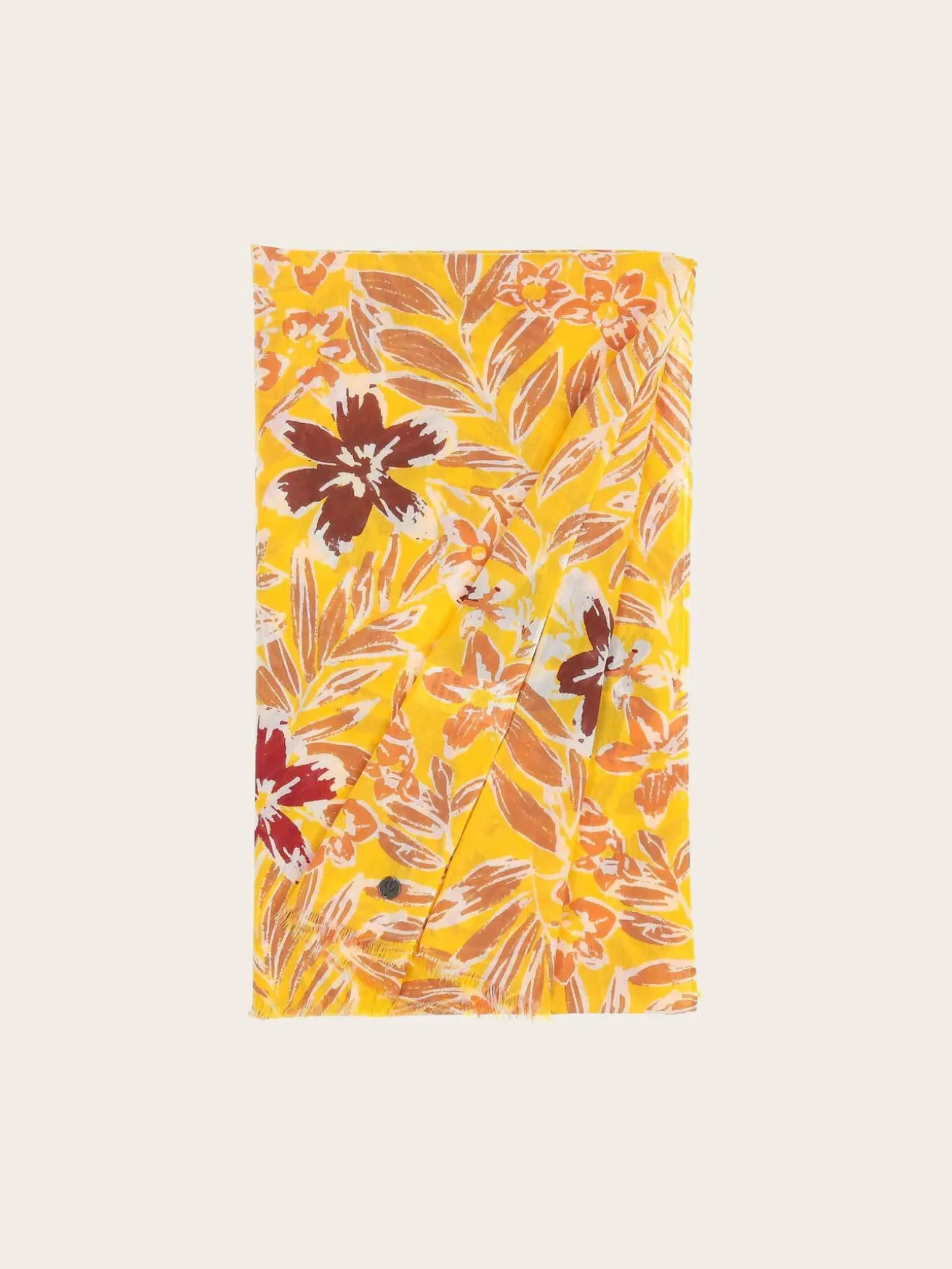 Baumwollschal mit tropischem Blumen-Print