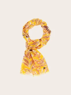 Baumwollschal mit tropischem Blumen-Print