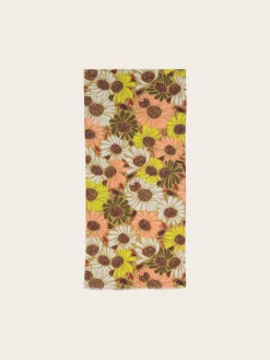 Baumwollschal mit XL Blumen-Print
