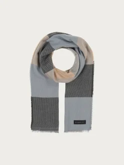 bugatti Schal mit Karo-Design aus Baumwolle