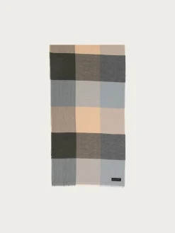 bugatti Schal mit Karo-Design aus Baumwolle