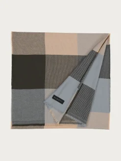 bugatti Schal mit Karo-Design aus Baumwolle