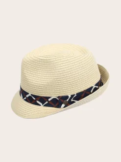 bugatti Trilby mit sommerlichem Blüten-Print am Hutband