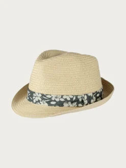 bugatti Trilby mit sommerlichem Blüten-Print am Hutband