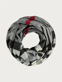 Cashmink-Loop mit FRAAS Plaid Karo - Made in Germany