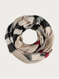 Cashmink-Loop mit FRAAS Plaid Karo - Made in Germany
