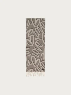 Cashmink-Schal LOVE mit Herz-Design
