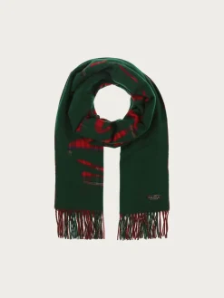 Cashmink-Schal MERRY CHRISTMAS mit weihnachtlichem Karo-Design - Made in Germany