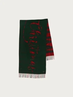 Cashmink-Schal MERRY CHRISTMAS mit weihnachtlichem Karo-Design - Made in Germany