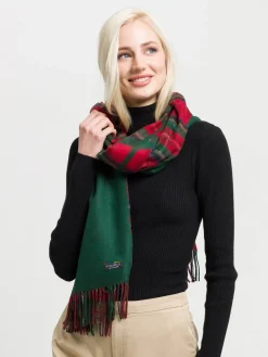 Cashmink-Schal MERRY CHRISTMAS mit weihnachtlichem Karo-Design - Made in Germany