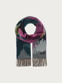 Cashmink-Schal mit abstraktem floralem Design