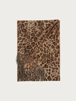 Cashmink-Schal mit Leo-Design