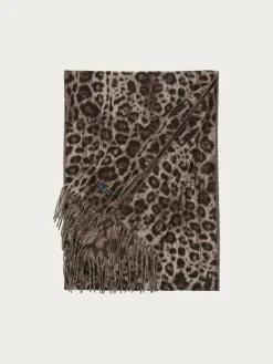 Cashmink-Schal mit Leo-Design