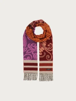 Cashmink-Schal mit Paisley- und Leo-Design