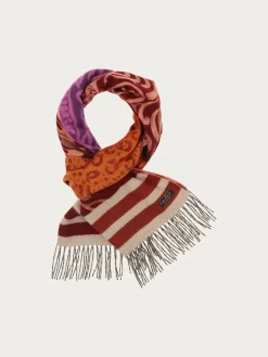 Cashmink-Schal mit Paisley- und Leo-Design