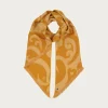 Cashmink-Schal mit Ranken-Design und Bias Cut