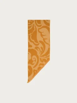 Cashmink-Schal mit Ranken-Design und Bias Cut