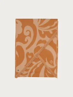 Cashmink-Schal mit Ranken-Design und Bias Cut
