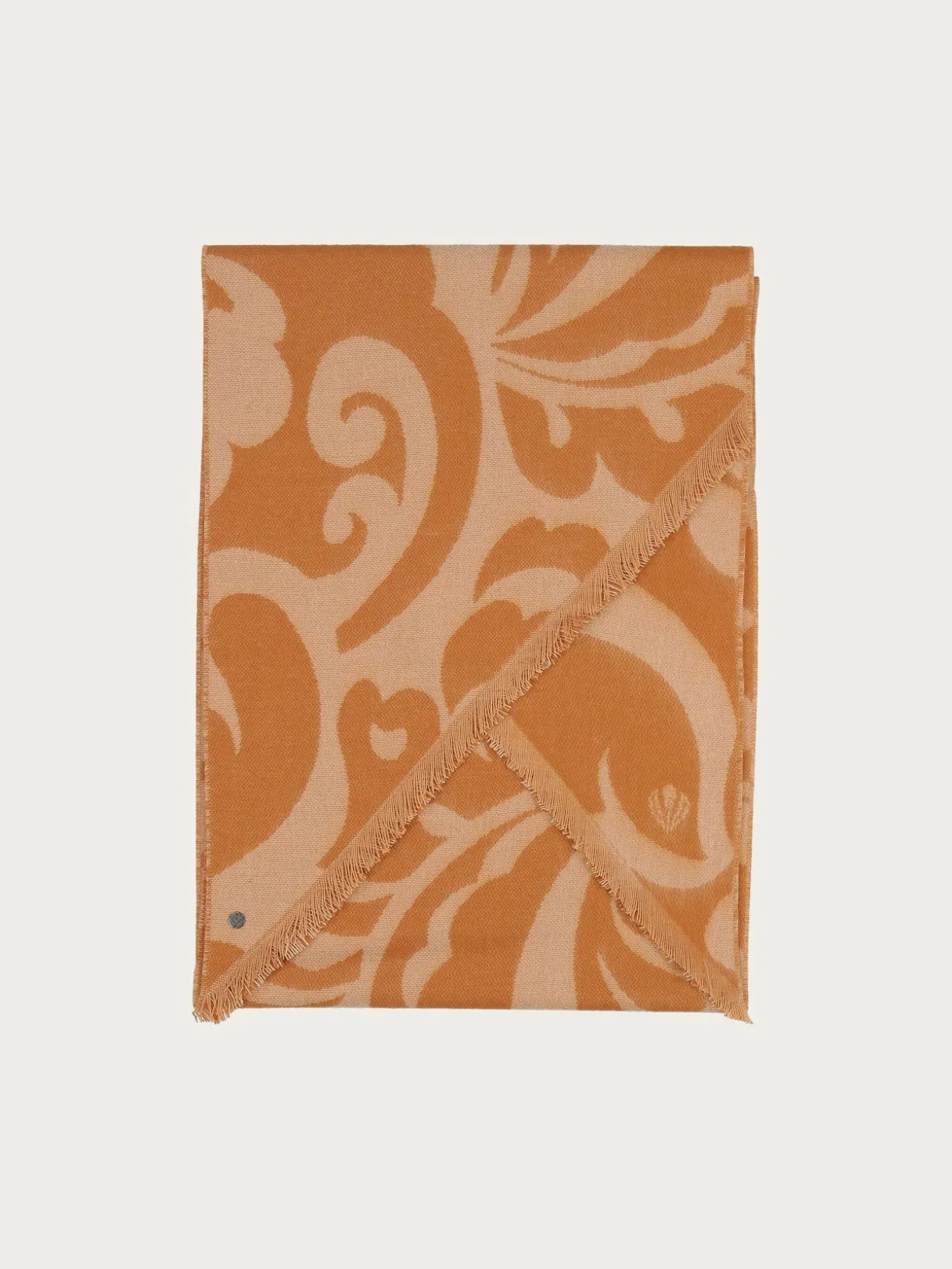 Cashmink-Schal mit Ranken-Design und Bias Cut