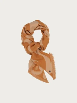 Cashmink-Schal mit Ranken-Design und Bias Cut