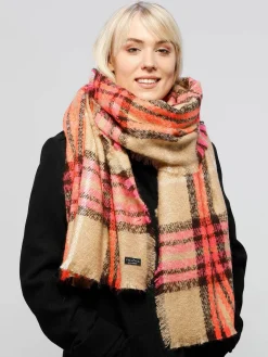 Cashmink-Stola mit FRAAS Plaid Karo - Made in Germany