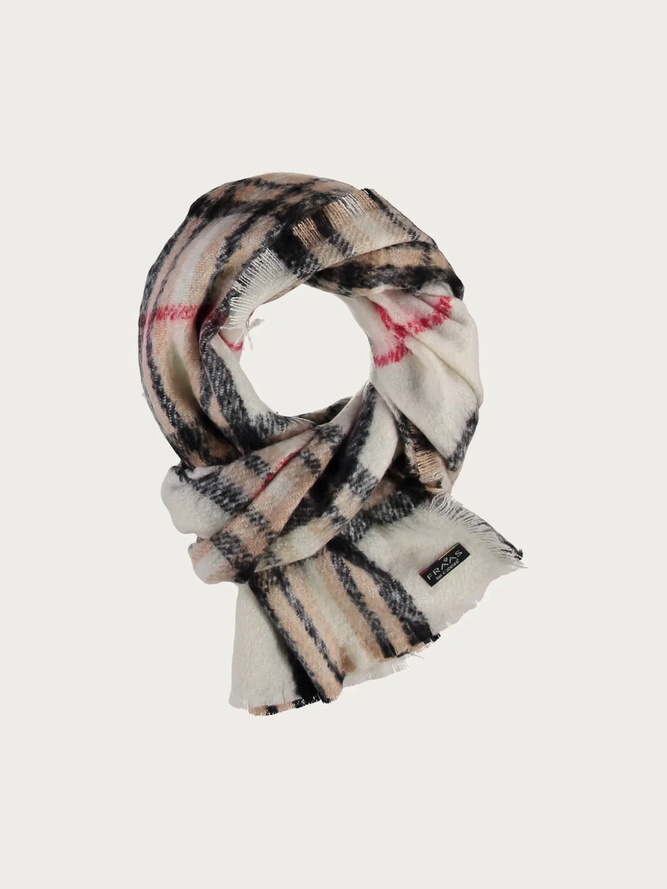 Cashmink-Stola mit FRAAS Plaid Karo - Made in Germany