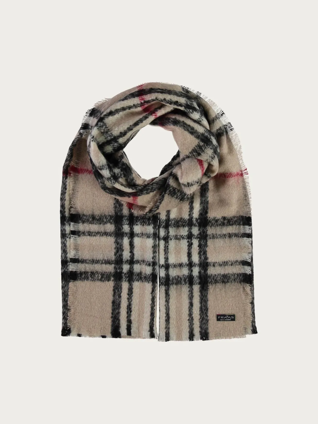 Cashmink-Stola mit FRAAS Plaid Karo - Made in Germany