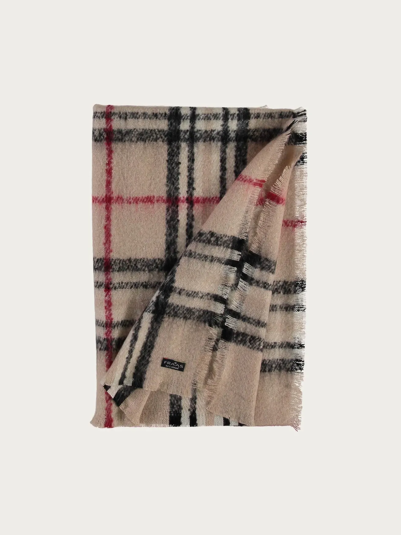 Cashmink-Stola mit FRAAS Plaid Karo - Made in Germany