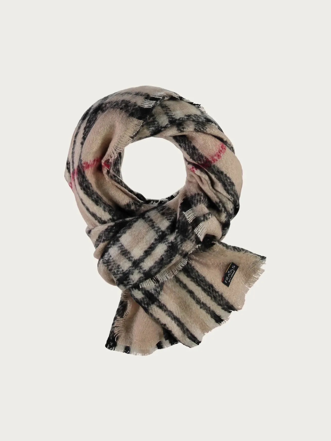 Cashmink-Stola mit FRAAS Plaid Karo - Made in Germany