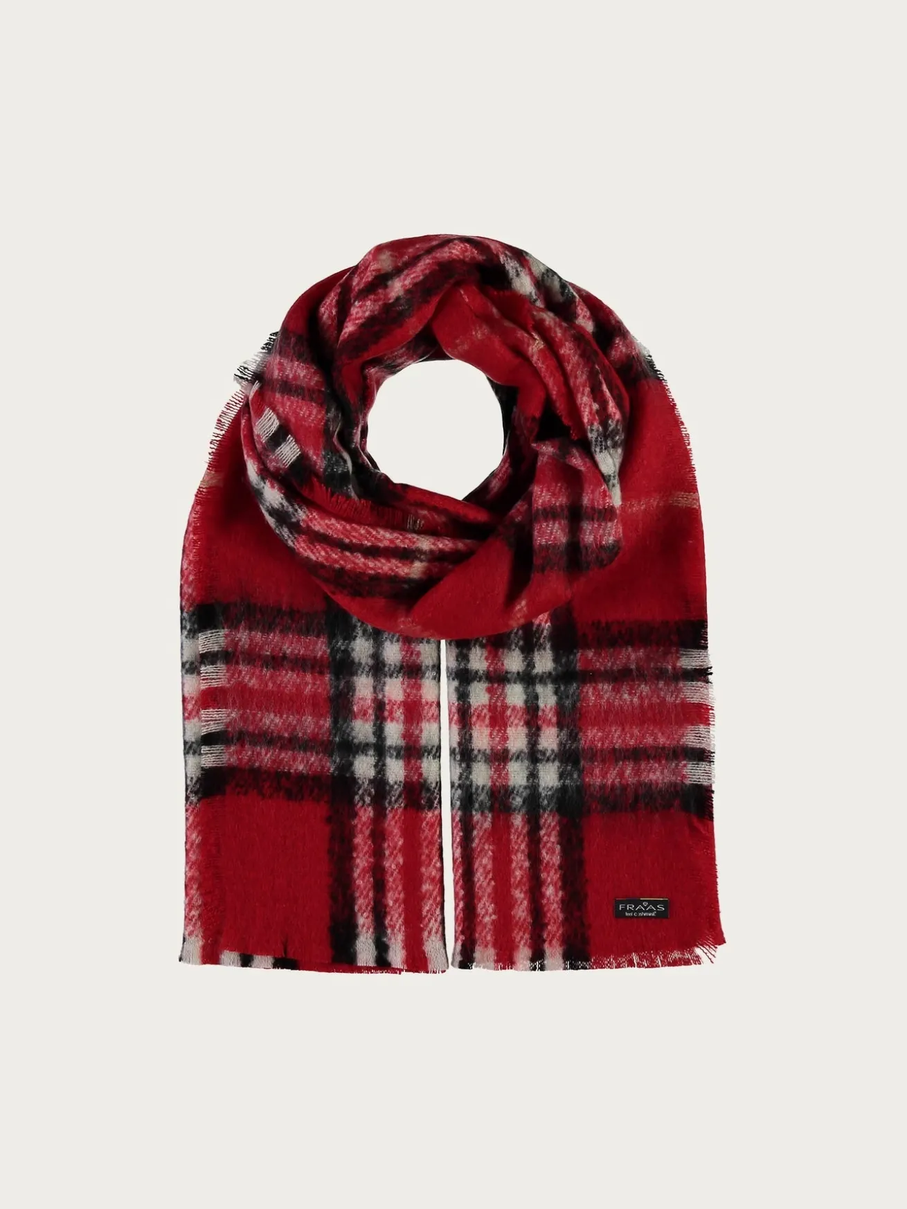 Cashmink-Stola mit FRAAS Plaid Karo - Made in Germany