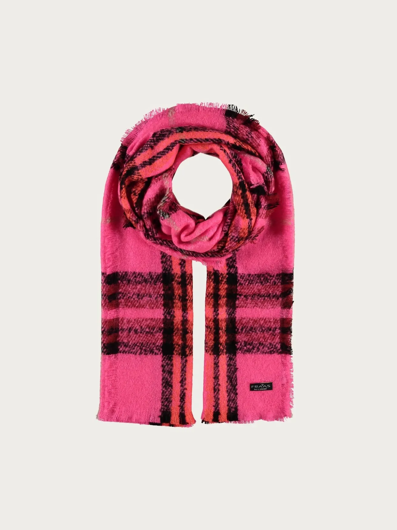 Cashmink-Stola mit FRAAS Plaid Karo - Made in Germany
