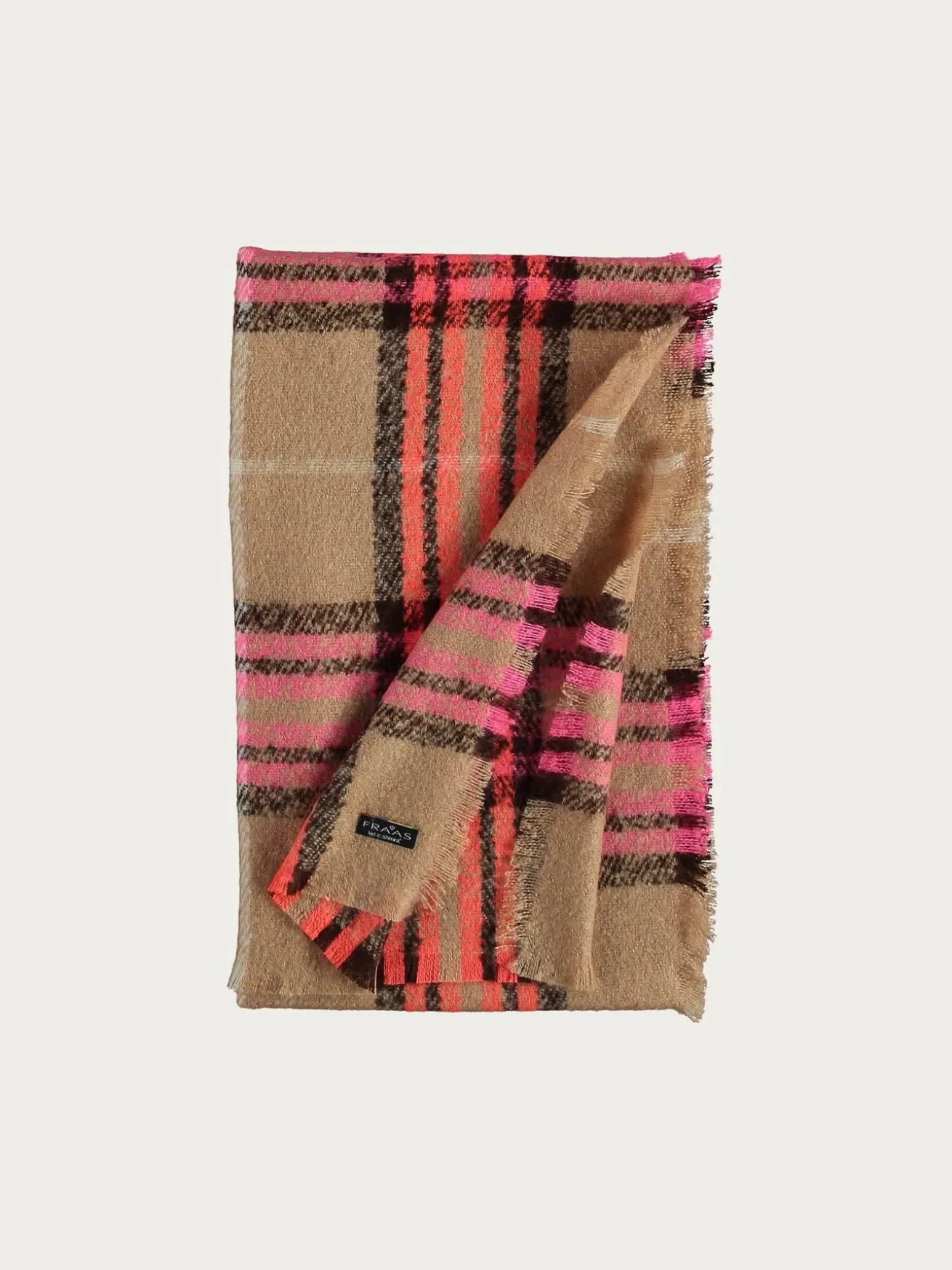 Cashmink-Stola mit FRAAS Plaid Karo - Made in Germany
