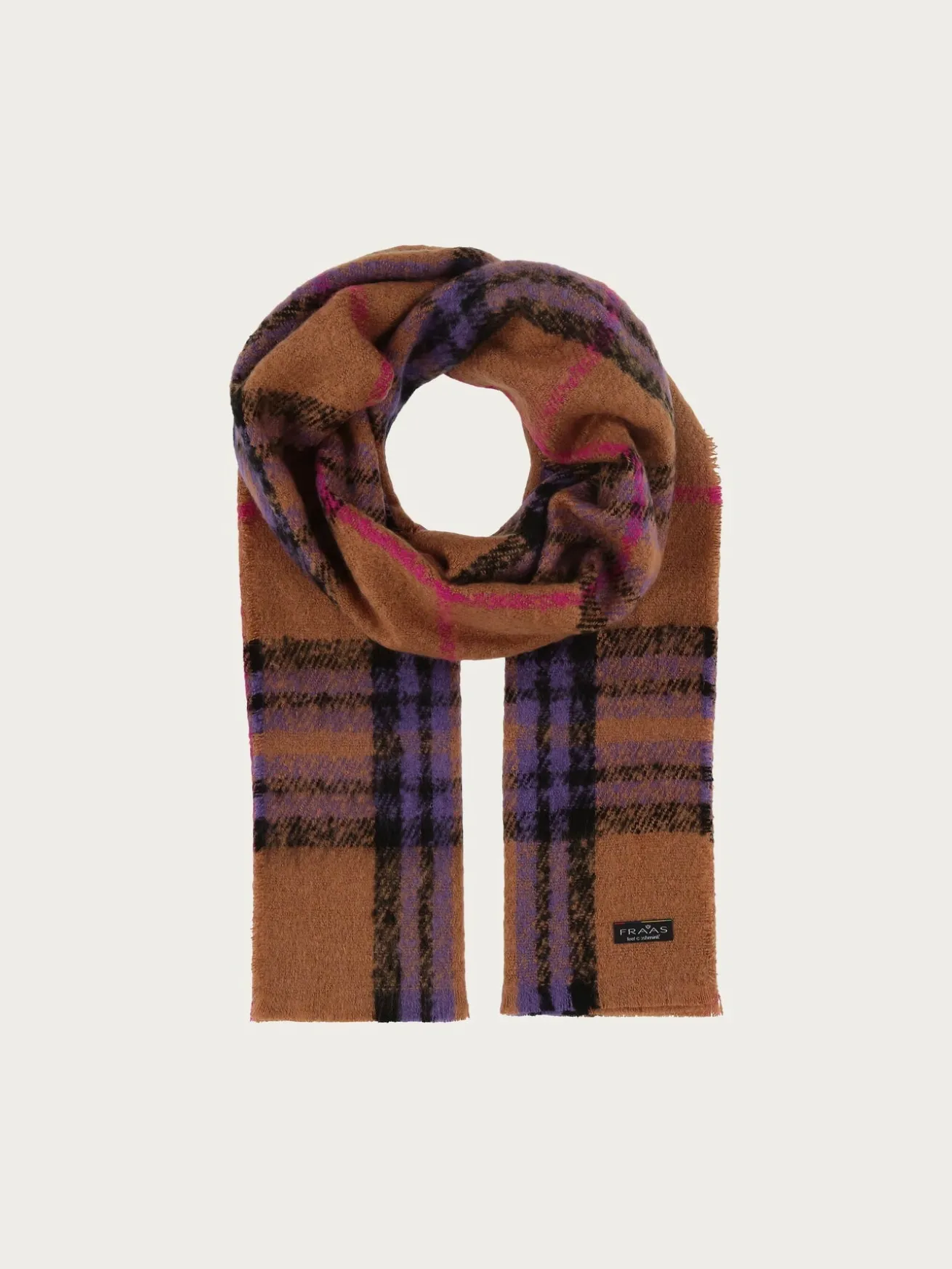 Cashmink-Stola mit FRAAS Plaid Karo - Made in Germany