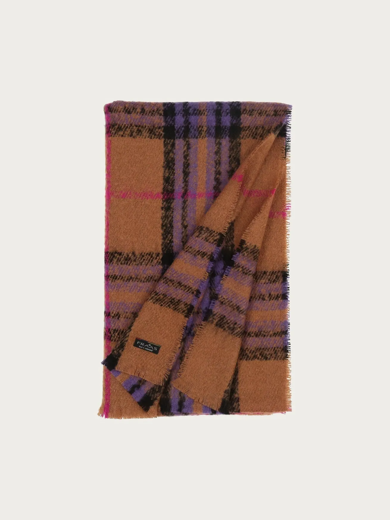 Cashmink-Stola mit FRAAS Plaid Karo - Made in Germany