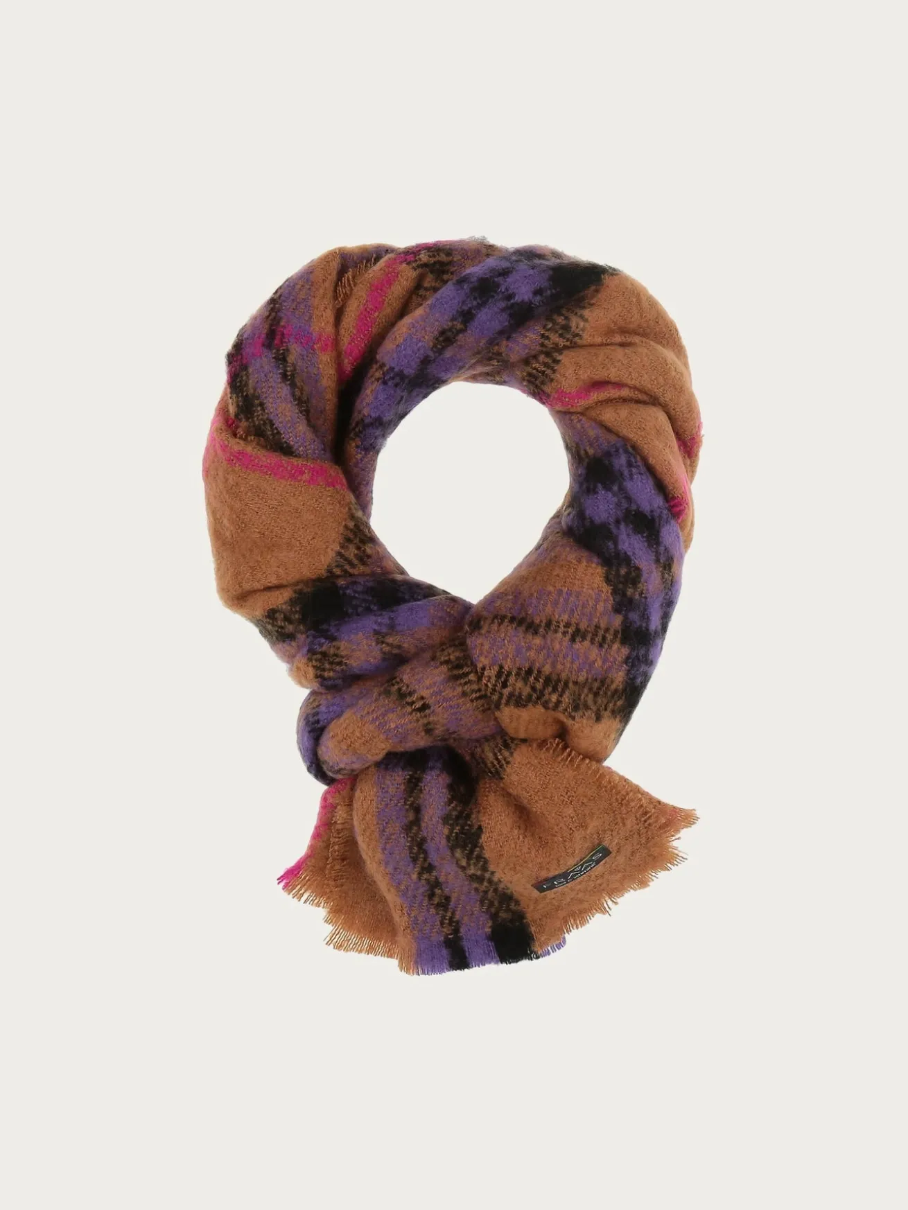Cashmink-Stola mit FRAAS Plaid Karo - Made in Germany