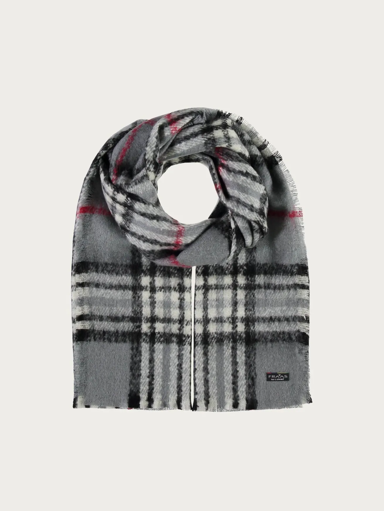 Cashmink-Stola mit FRAAS Plaid Karo - Made in Germany