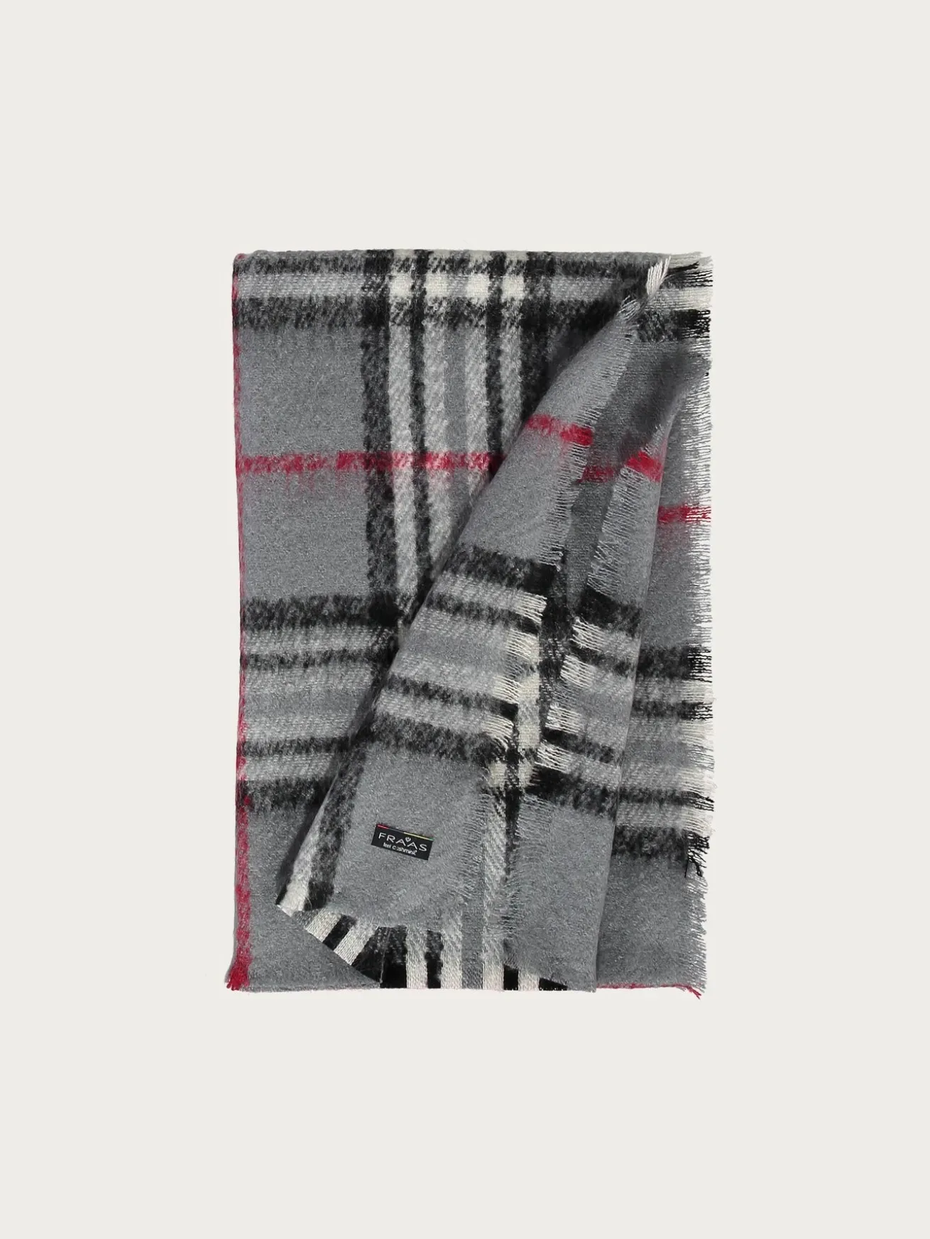 Cashmink-Stola mit FRAAS Plaid Karo - Made in Germany