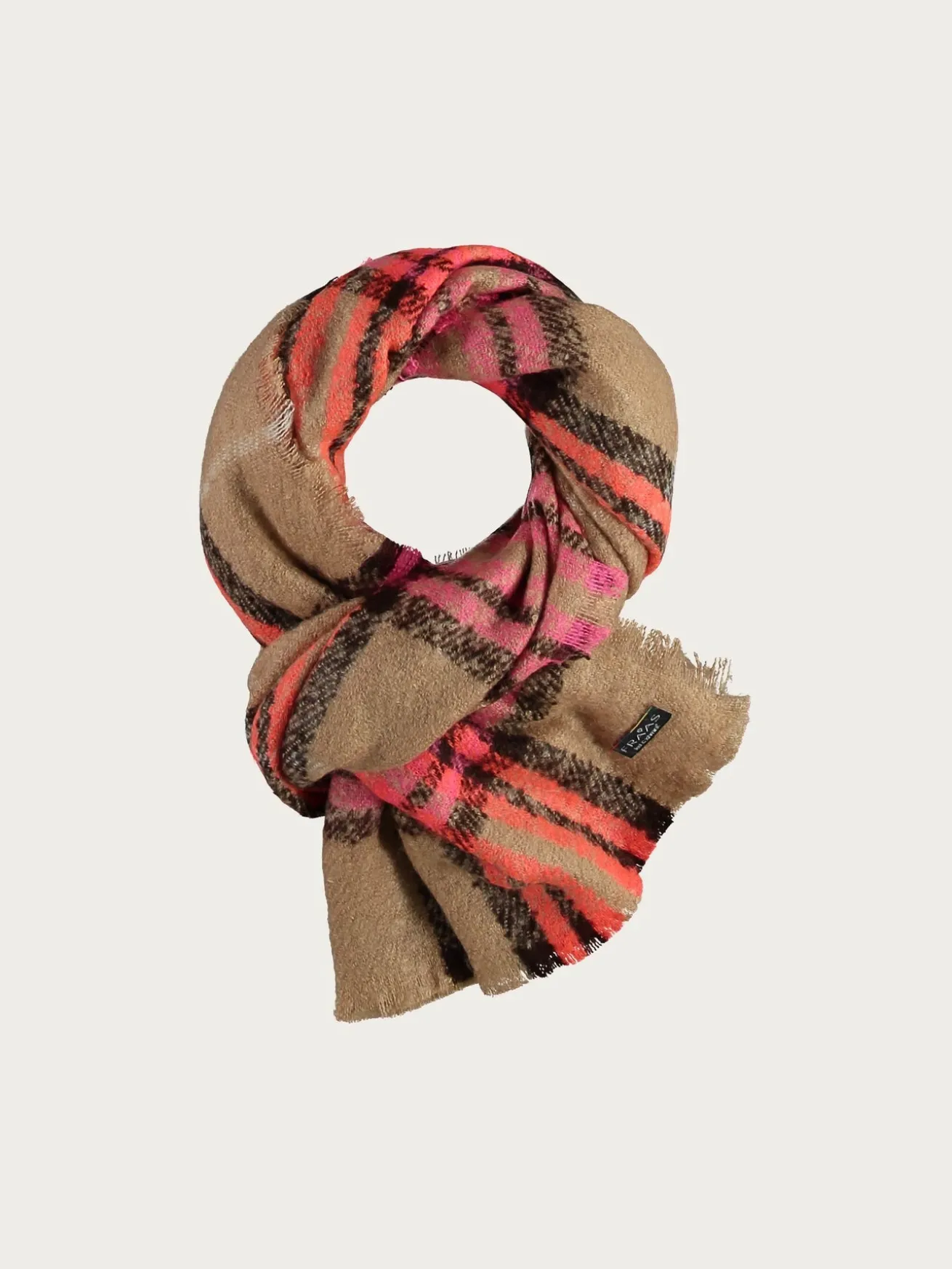 Cashmink-Stola mit FRAAS Plaid Karo - Made in Germany