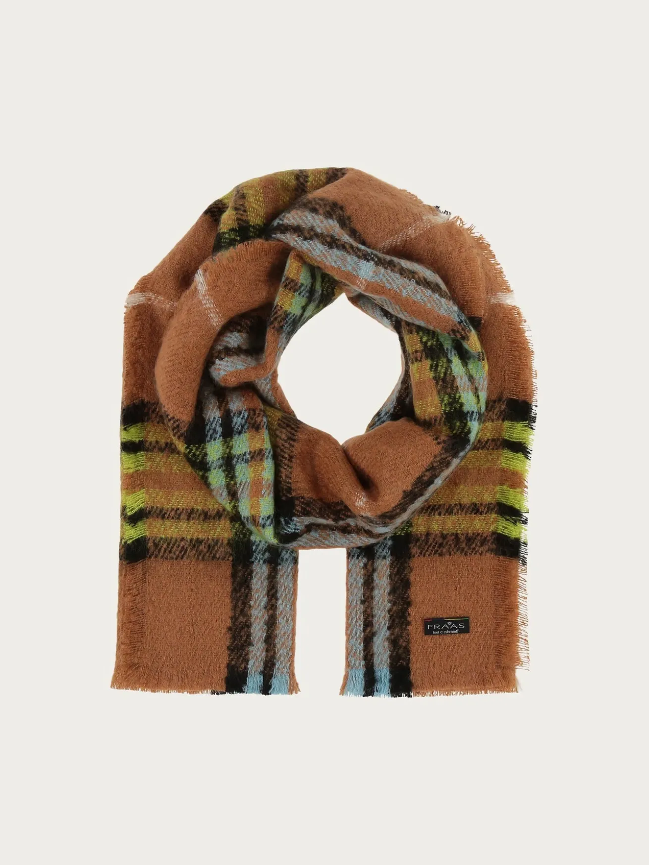 Cashmink-Stola mit FRAAS Plaid Karo - Made in Germany
