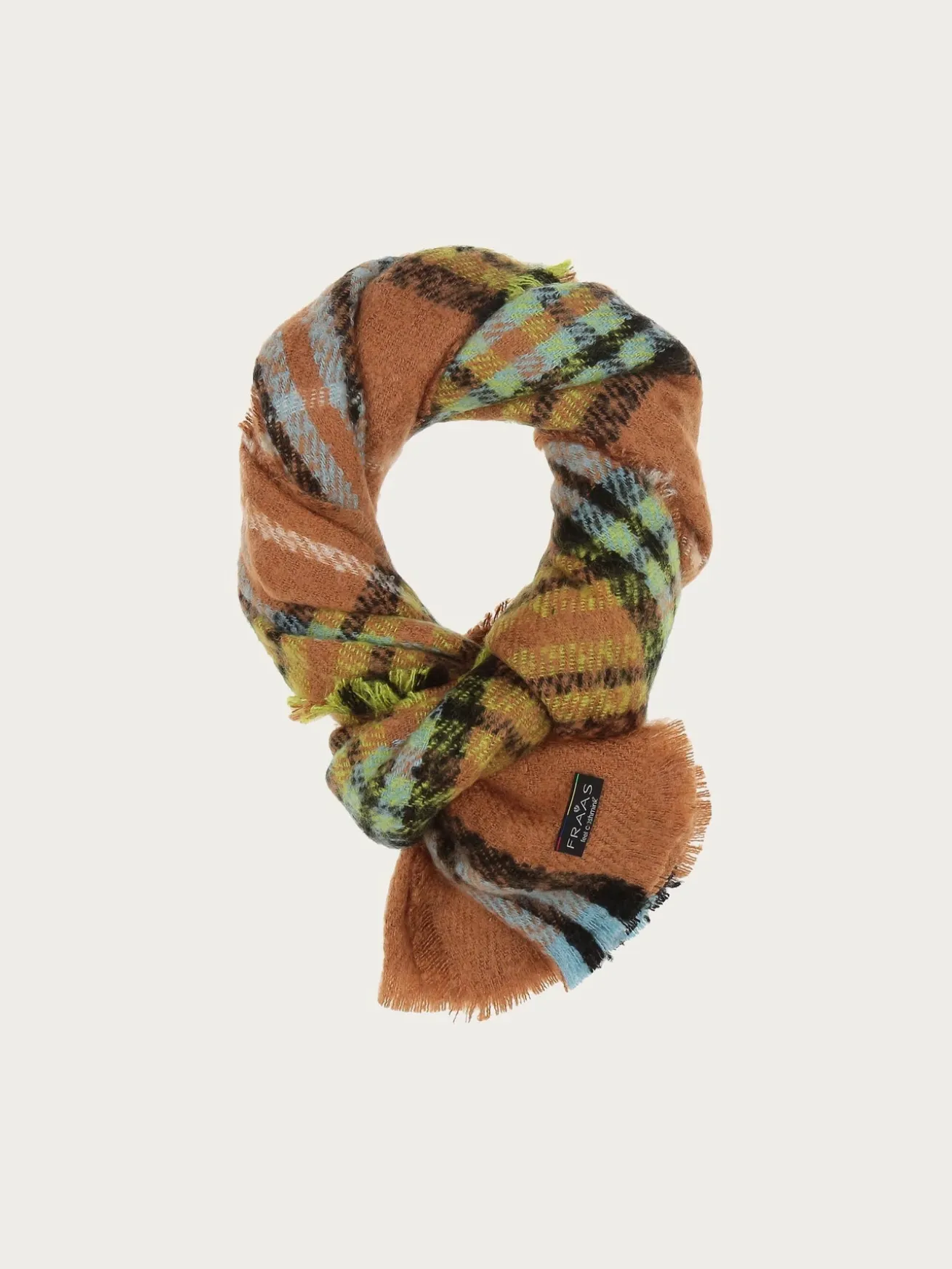 Cashmink-Stola mit FRAAS Plaid Karo - Made in Germany