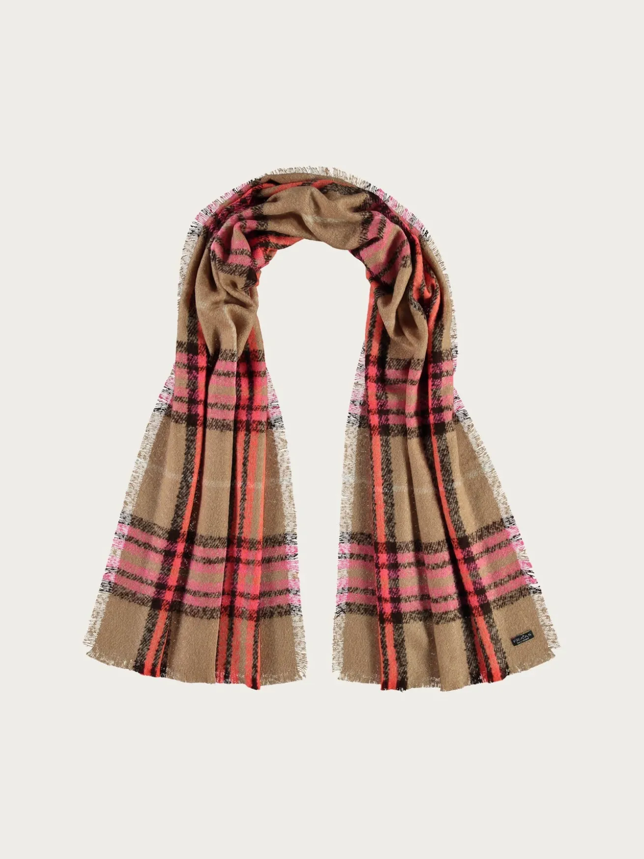 Cashmink-Stola mit FRAAS Plaid Karo - Made in Germany