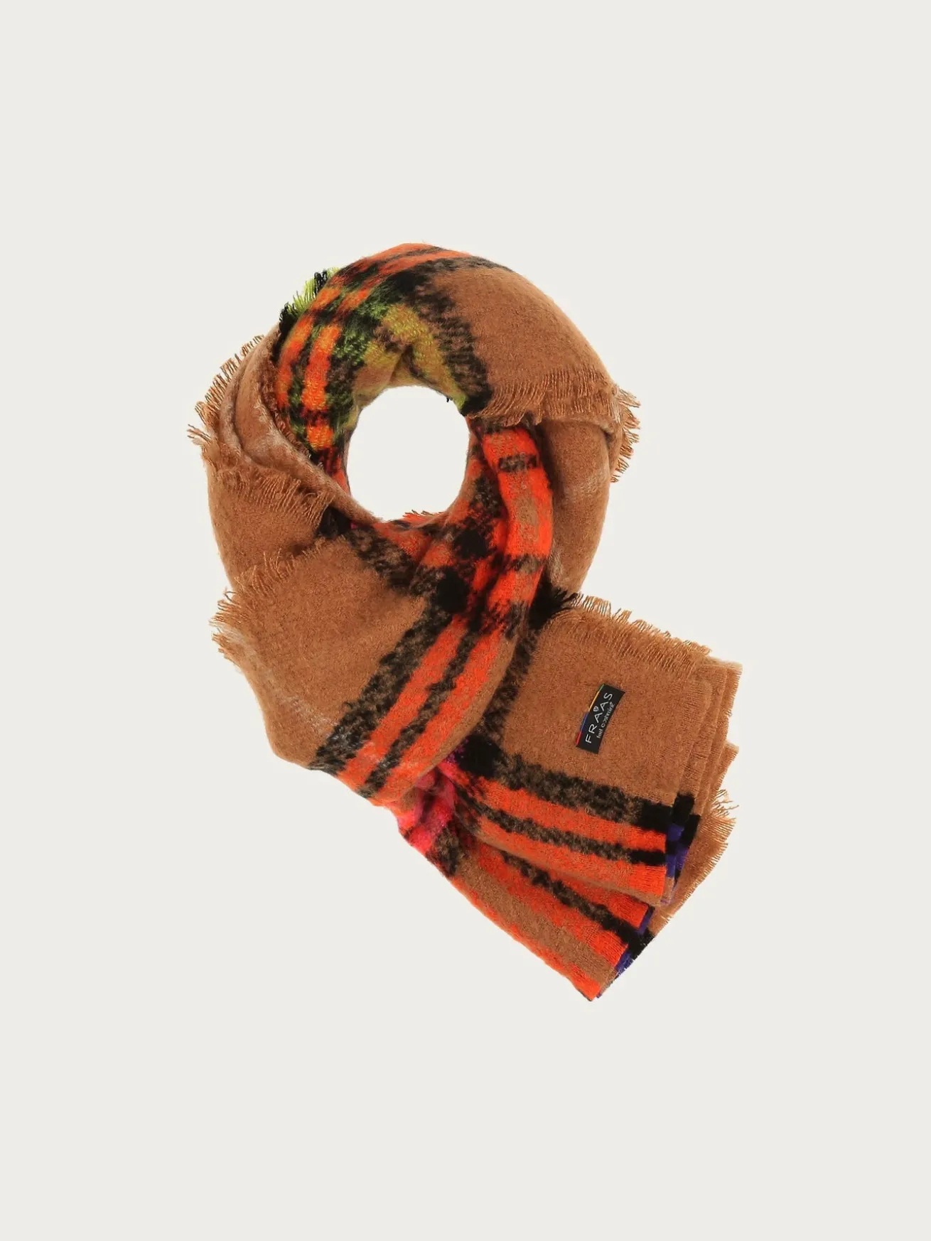 Cashmink-Stola mit FRAAS Plaid Karo - Made in Germany