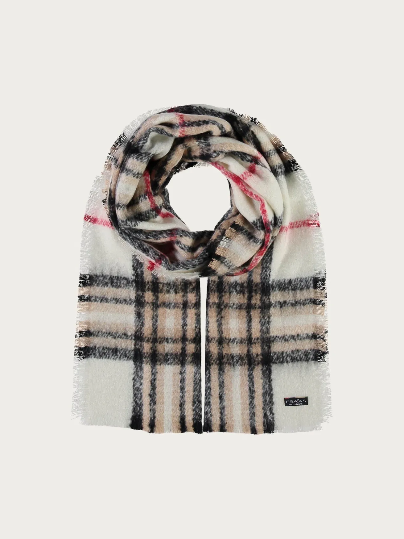 Cashmink-Stola mit FRAAS Plaid Karo - Made in Germany