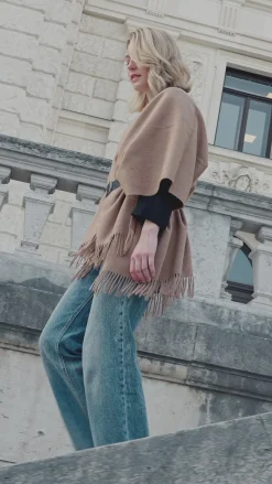 Cashmink-Stola mit FRAAS Plaid Karo - Made in Germany