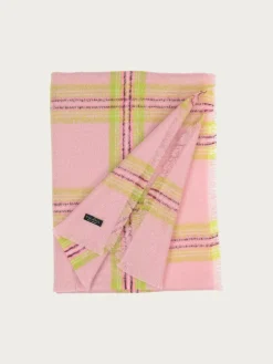 Cashmink-Stola mit XL Karo-Design